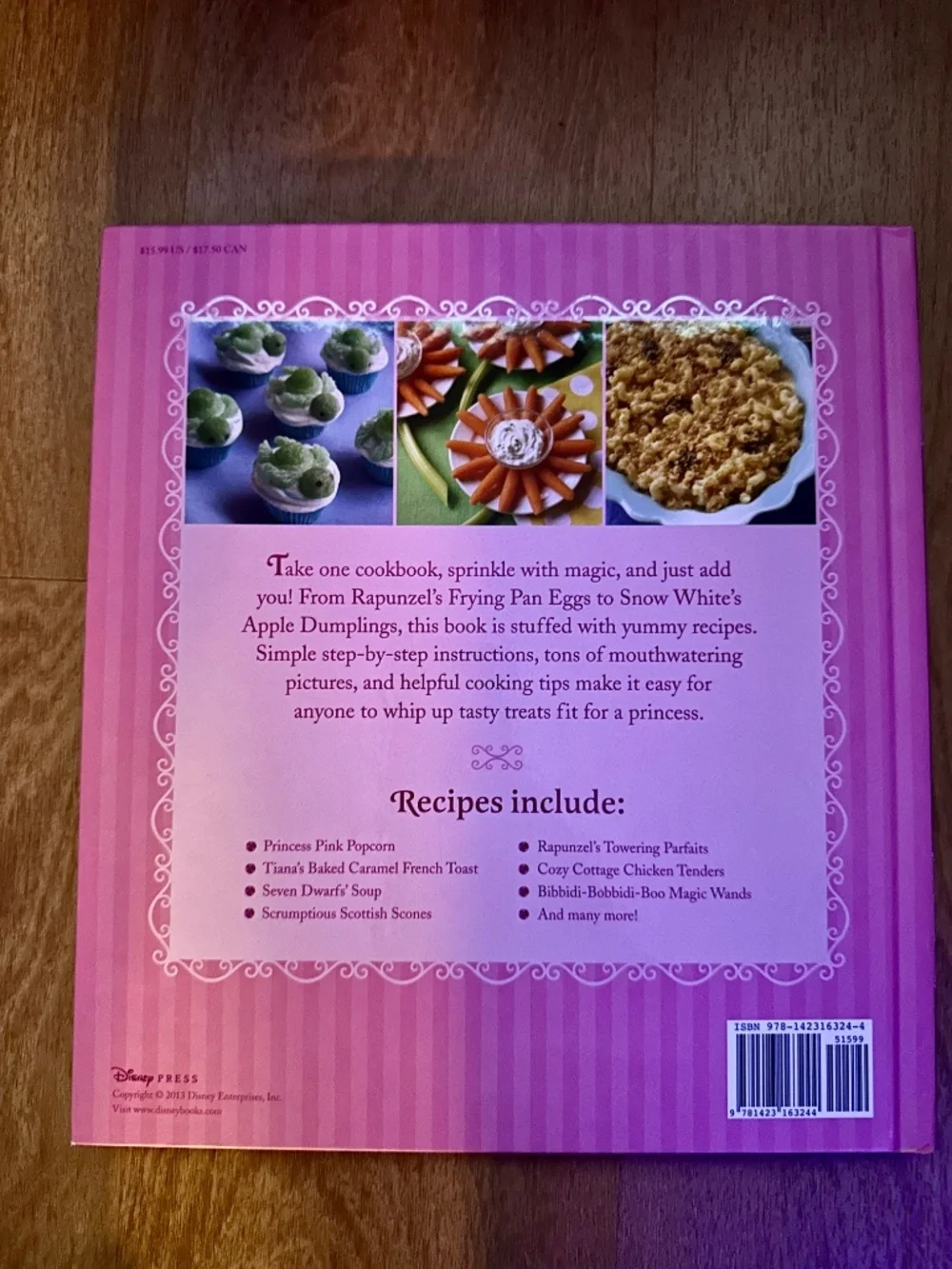 Disney Princess Cookbook Hardcover 50 Recipes Kids Disney 2013